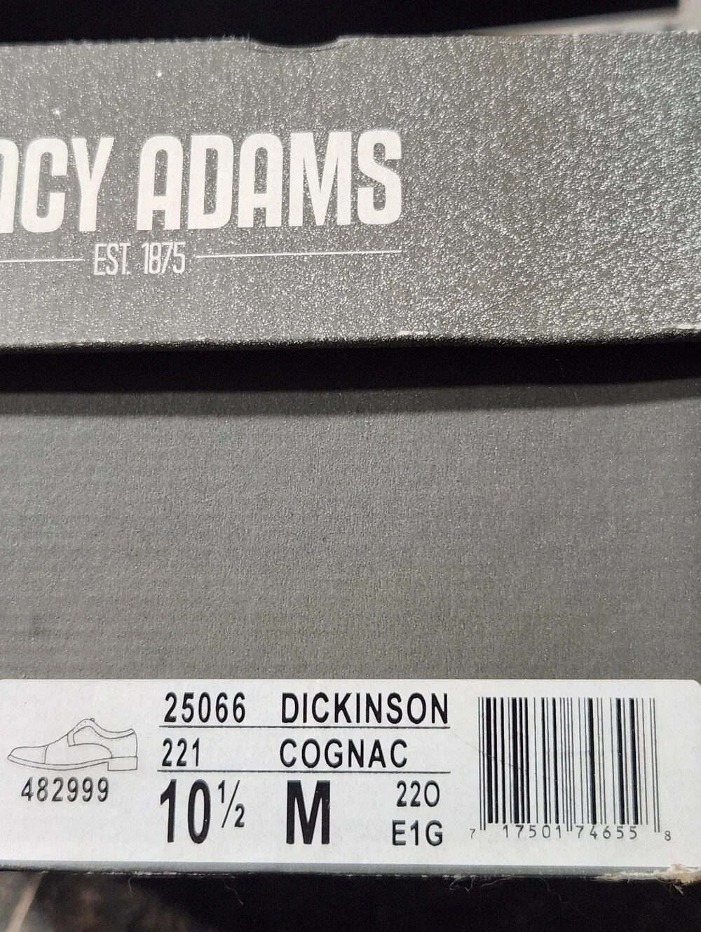 NEW Stacy Adams Leather Dickinson Cap Toe Oxford Cognac Dress Shoes Size 10.5M